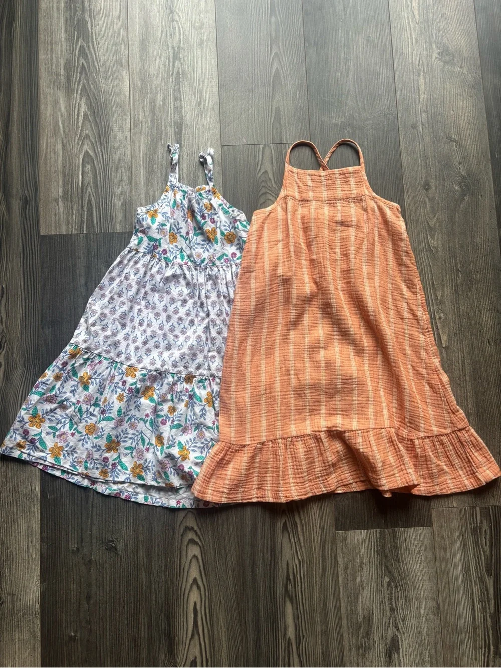 Carter's Orange Striped Ruffle-Hem Sundress